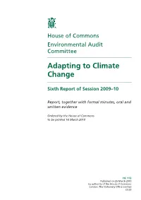 Adapting to Climate Change