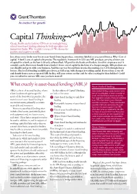 Asset-Based Lending Solutions by Both Specialists and Mainstream Banks
