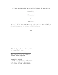 THE BIRATIONAL GEOMETRY of TROPICAL COMPACTIFICATIONS Colin Diemer a Dissertation in Mathematics Presented to the Faculties of T