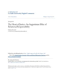 The Heart of Justice: an Augustinian Ethic of Relational Responsibility