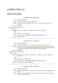 Agenda Item 12C Applications