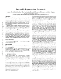 Executable Trigger-Action Comments