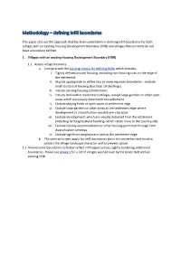 Methodology – Defining Infill Boundaries