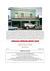 NEWSLETTER ISSN 1443-4962 No