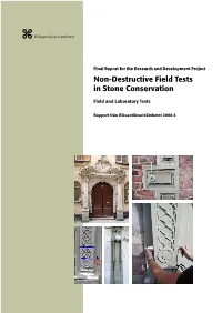 Non-Destructive Field Tests in Stone Conservation