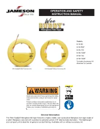Operation and Safety Instruction Manual