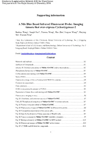 Supporting Information a Nile Blue Based Infrared Fluorescent Probe