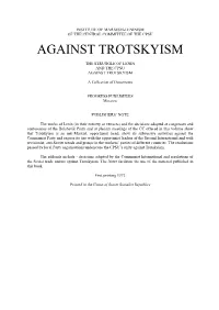 Against Trotskyism
