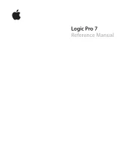 Logic Pro 7 Reference Manual