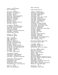Master Set List