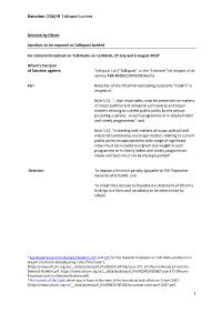 Talksport Sanction Decision
