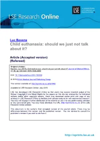 Child Euthanasia: Should We Just Not Talk About It?