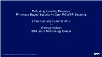Defeating Invisible Enemies:Firmware Based