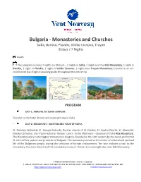 Monasteries and Churches