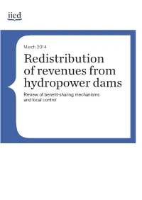 Redistribution of Revenues from Hydropower Dams