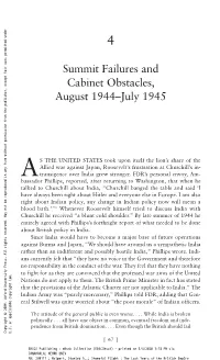 Summit Failures and Cabinet Obstacles, August 1944–July 1945