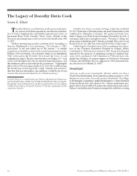 The Legacy of Dorothy Davis Cook Susan E