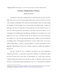 Towards a Muslim Poetics of Nature*