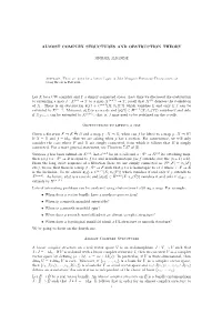 ALMOST COMPLEX STRUCTURES and OBSTRUCTION THEORY Let