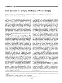 Brain Structure and Epilepsy: the Impact of Modern Imaging