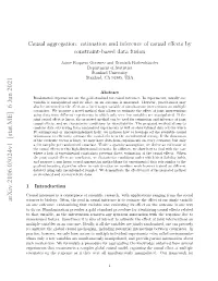 Causal Aggregation: Estimation and Inference of Causal Effects by Constraint-Based Data Fusion