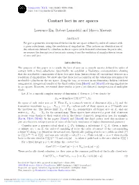 Contact Loci in Arc Spaces