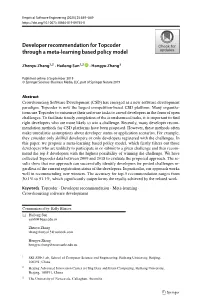 Developer Recommendation for Topcoder Through a Meta-Learning Based Policy Model