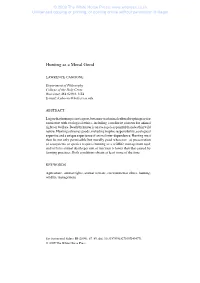 Hunting As a Moral Good