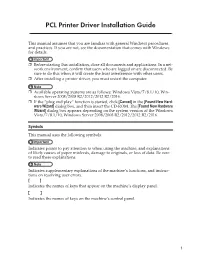 PCL Printer Driver Installation Guide