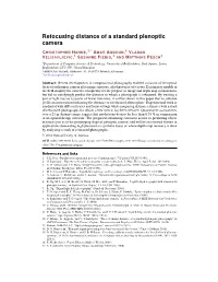 Refocusing Distance of a Standard Plenoptic Camera