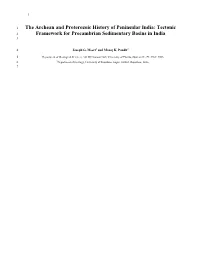 Tectonic Framework for Precambrian Sedimentary Basins in India