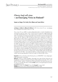 An Emerging Virus in Finland?