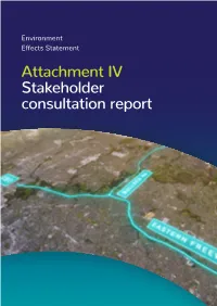 Attachment IV Stakeholder Consultation Report CONSULTATION REPORT IV - STAKEHOLDER Header