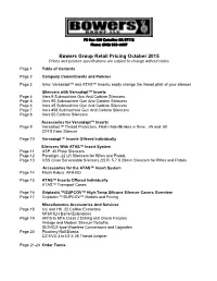 Bowers Group Retail Pricing October 2015 Prices and Product Specifications Are Subject to Change Without Notice