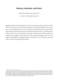 Memory, Attention, and Choice