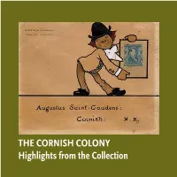 The Cornish Colony Highlights from the Collection the Cornish Colony Highlights from the Collection