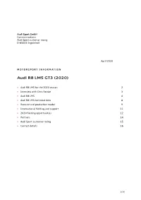 Audi R8 LMS GT3 (2020)