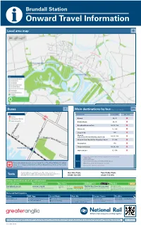 Brundall Station I Onward Travel Information Local Area Map