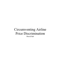 Circumventing Airline Price Discrimination David Suh
