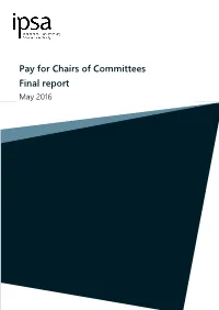 Pay for Chairs of Committees Final Report May 2016