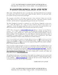 Seder Song Book