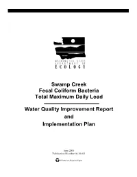 Swamp Creek Fecal Coliform Bacteria Total Maximum Daily Load
