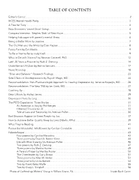 Table of Contents