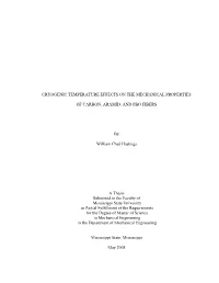 Cryogenic Temperature Effects on the Mechanical Properties
