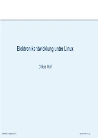 Elektronikentwicklung Unter Linux