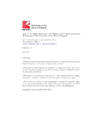Experience and Feeling in TS Eliot and Ernest Hemingway. Phd, University of the West of England. We Recommen