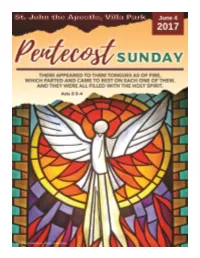 June 4, 2017 Pentecost Sunday MILITARY PRAYER LIST
