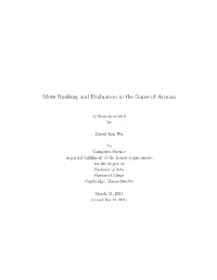 Move Ranking and Evaluation in the Game of Arimaa