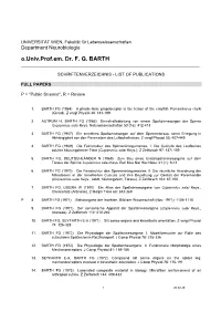 O.Univ.Prof.Em. Dr. F. G. BARTH ______