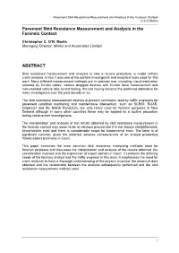 Pavement Skid-Resistance Measurements and Analysis in The